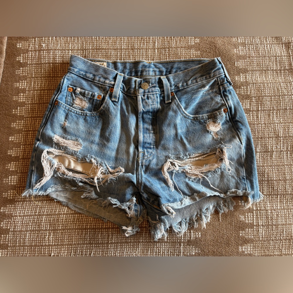 Levi's Distressed Jean Shorts